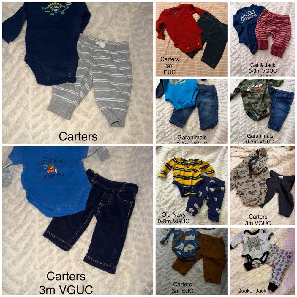 Baby Boy 0/3m Long Sleeve Outfits